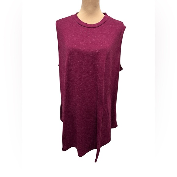 Lane Bryant Women’s Glitter Swing High Neck Tunic Tank Purple Size 22/24W Read. - Picture 3 of 9